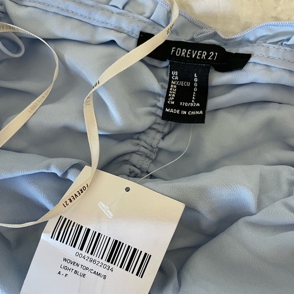 Forever 21 Light Blue Ruched Crop Camisole - Picture 4 of 6